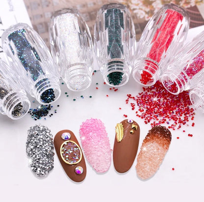 Crystal Pixie Mini Rhinestones for Nail Art in Bottle