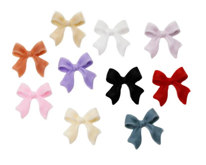 3D Bows Nail Charms Resin Metal 10pcs