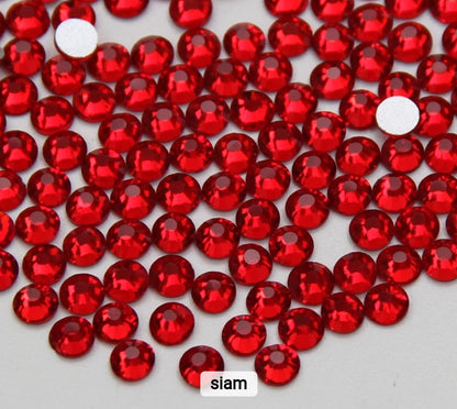 2500pcs Round Flatback Nail Rhinestones Mixed Sizes