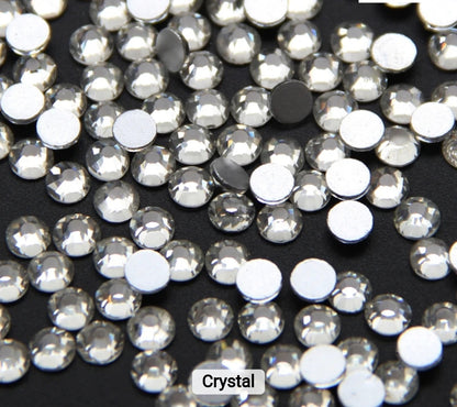 2500pcs Round Flatback Nail Rhinestones Mixed Sizes