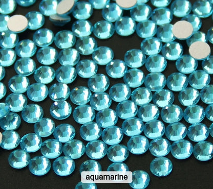 2500pcs Round Flatback Nail Rhinestones Mixed Sizes