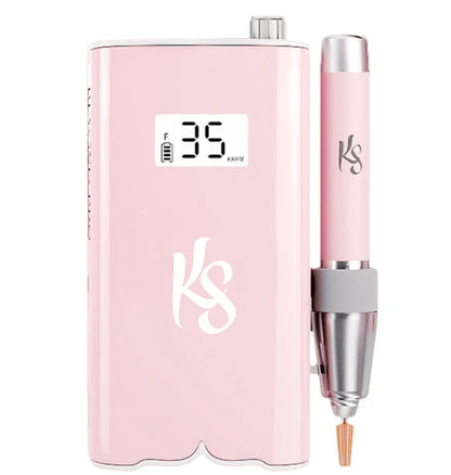 Kiara Sky Portable Nail Drill 35,000 RPM Pink/White