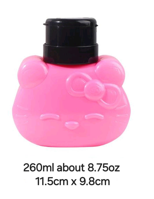 Empty Kitty Cat Plastic Bottles for Alcohol, Lotion, Soap Liquid Products