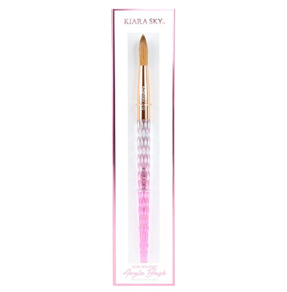 Kiara Sky Acrylic Brush Pink and Clear Handles Uncrimped