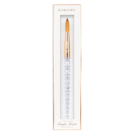 Kiara Sky Acrylic Brush Pink and Clear Handles Uncrimped