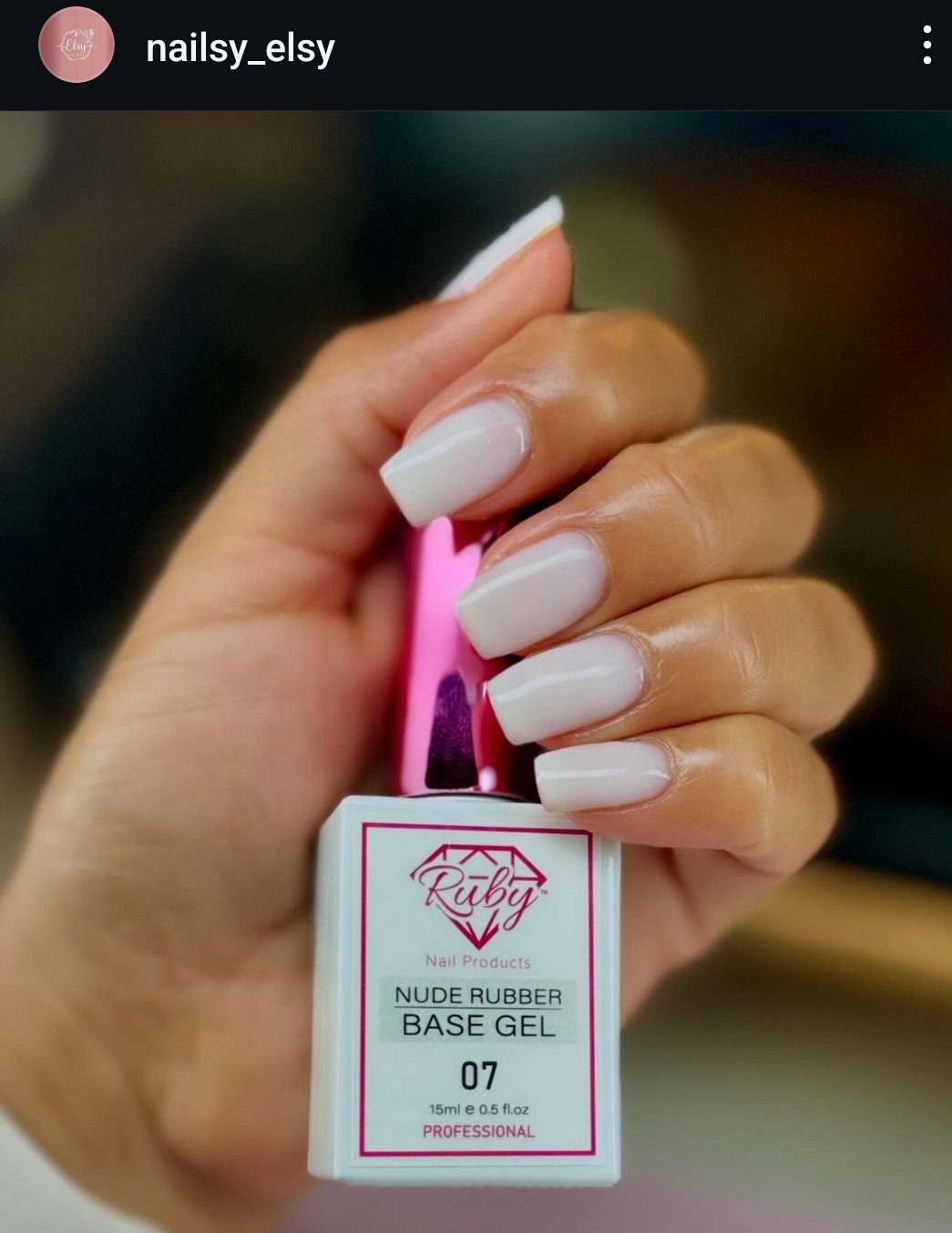 Ruby Rubber Base Gel 15ml (0.5oz) 12 Colors