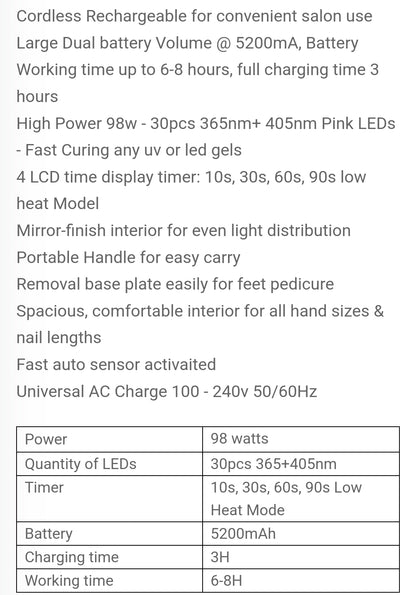 98W High Power LED Lamp