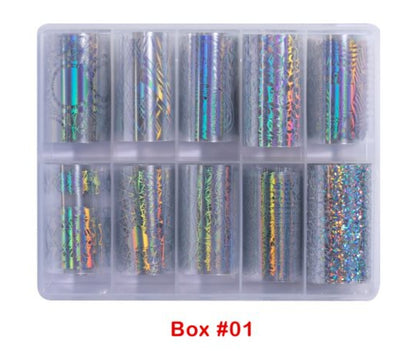DND Nail Foils Box 10 rolls