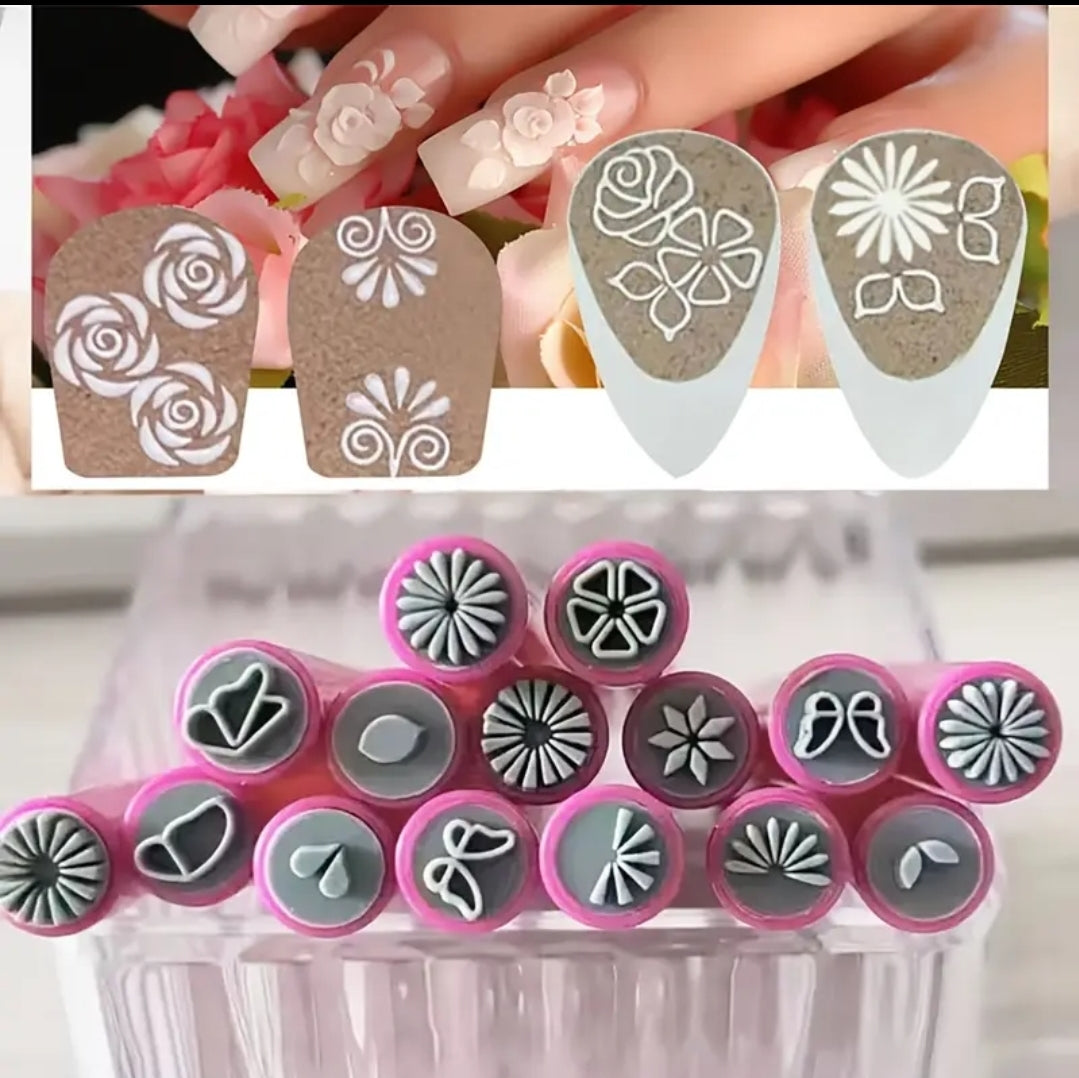 Nail Art Stamp Pens Silicone Set