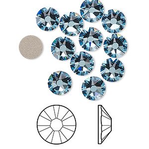 Bluestreak Crystals Serinity ROUND Rhinestones Flatback NonHotfix SS3 - SS20