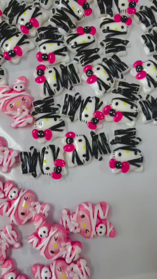 Kawaii Mummy Sanrio Flatback Charms Halloween