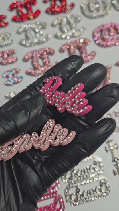 YSL PRADA BARBIE Logos Large Junk Charms Designer Luxury Charms for Nails, Phone Cases, Bags, Arts and Crafts