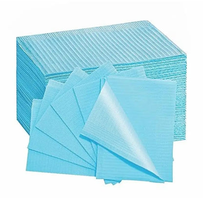 125PCS Disposable Nail Table Towels Paper Mat 13" X 17" 3 Ply Dental Bib