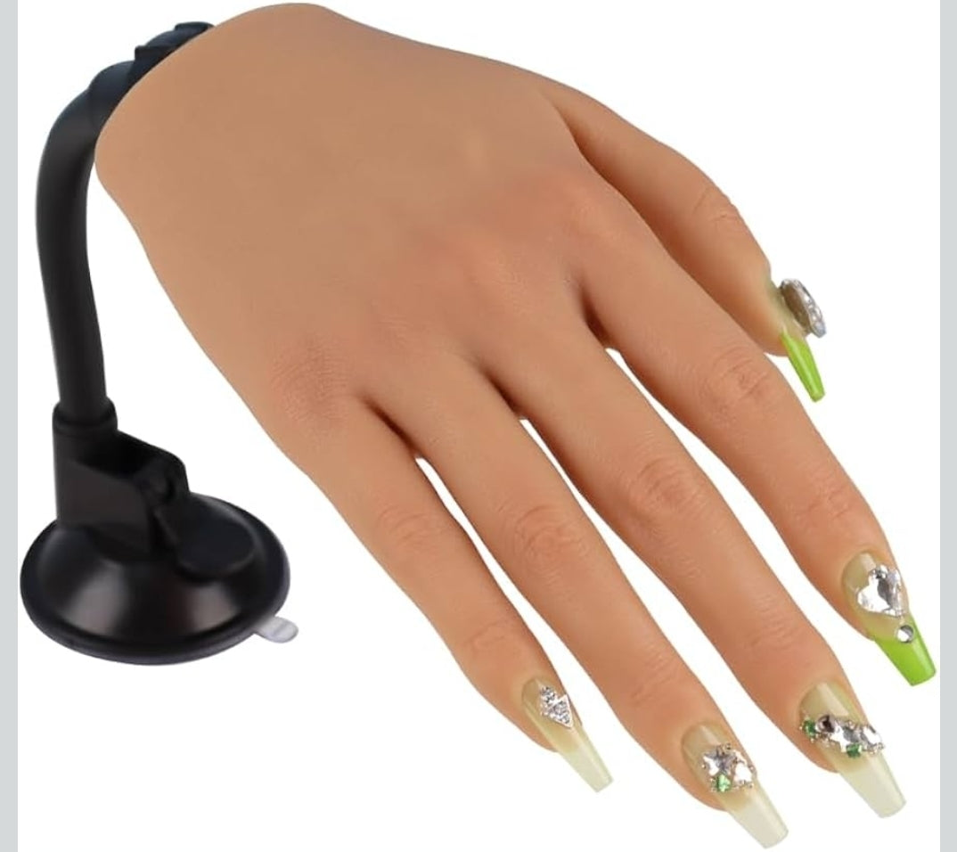Practice Hands for Nail Art Bendable Flexible Silicone