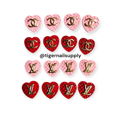 Luxury Logo (l.v.) Nail Charms Alloy and Zircon High Quality