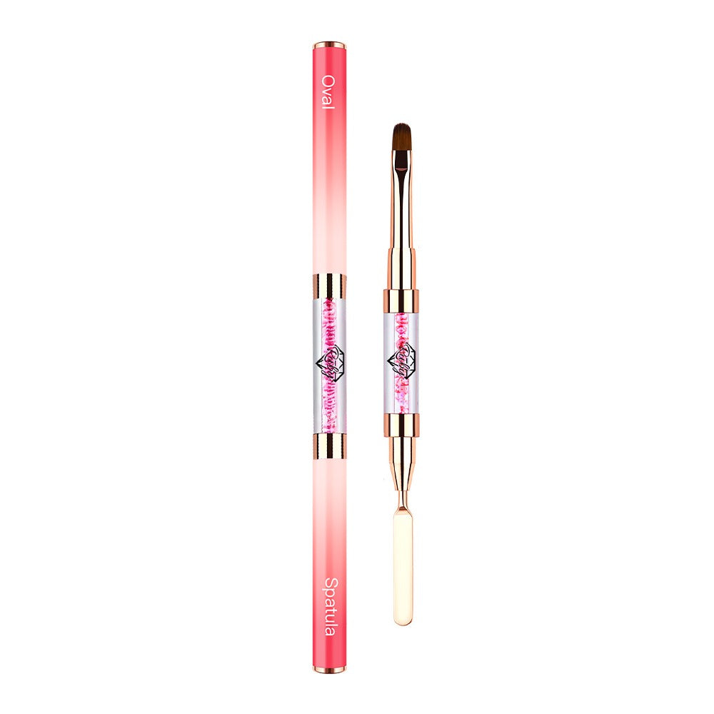 Ruby Premium Nail Art Brushes Builder Gel Brush Spatula Rubber Base Brush Polygel Brush Liner Brush