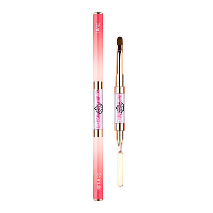 Ruby Premium Nail Art Brushes Builder Gel Brush Spatula Rubber Base Brush Polygel Brush Liner Brush
