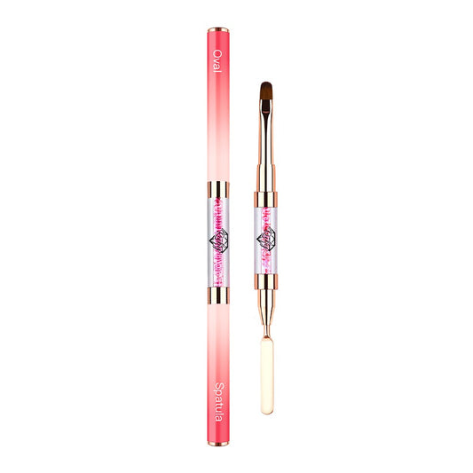 Ruby Premium Nail Art Brushes Builder Gel Brush Spatula Rubber Base Brush Polygel Brush Liner Brush