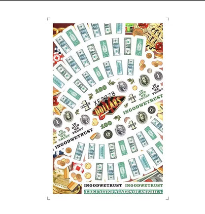 Money Nail Stickers