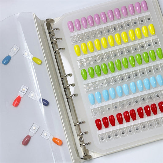 Magnetic Nail Book - 240 Nail Color Display Book Organizer with Magnetic Tips, Professional Salon Nail Art Color Chart & Practice Stand | for Easy Preview & Storage