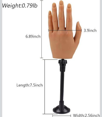 Practice Hands for Nail Art Bendable Flexible Silicone