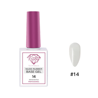 Ruby Rubber Base Gel 15ml (0.5oz) 12 Colors