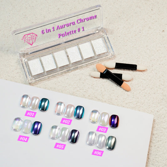 Ruby 6 in 1 Aurora Chrome Palette Unicorn Mermaid