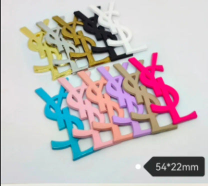 Junk Charms #4: YSL PRADA BARBIE Logos Large Junk Charms Designer Luxury Charms for Nails, Phone Cases, Bags, Arts and Crafts