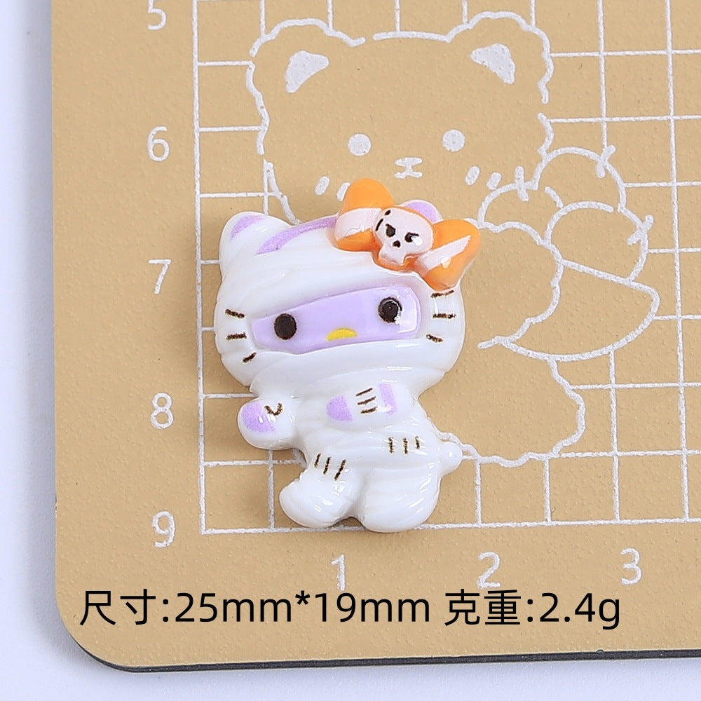 Halloween Sanrio Hello Kitty Mummy Nail Charms Flatback Resin