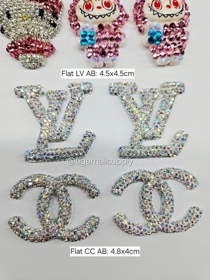 Listing 3 of 3: Junk Charms Large Charms for Phone Cases, Bags, Arts and Crafts BRAND LOGOS Desiner Luxury Double Sided Clay Beads with Holes