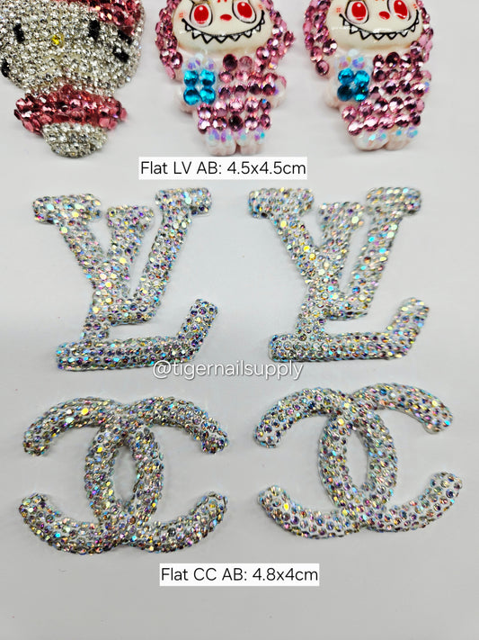 Listing 3 of 3: Junk Charms Large Charms for Phone Cases, Bags, Arts and Crafts BRAND LOGOS Desiner Luxury Double Sided Clay Beads with Holes
