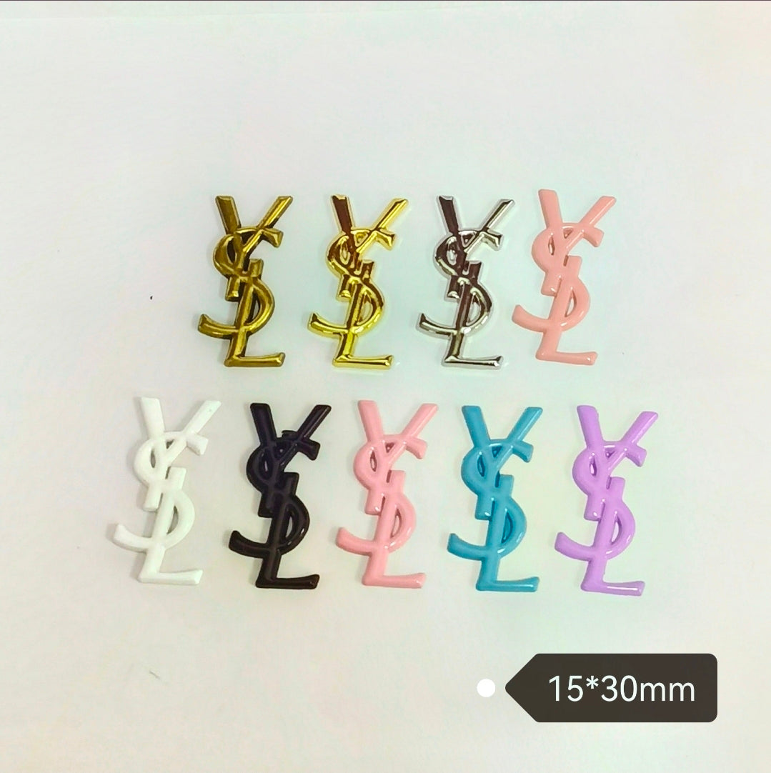 Junk Charms #4: YSL PRADA BARBIE Logos Large Junk Charms Designer Luxury Charms for Nails, Phone Cases, Bags, Arts and Crafts