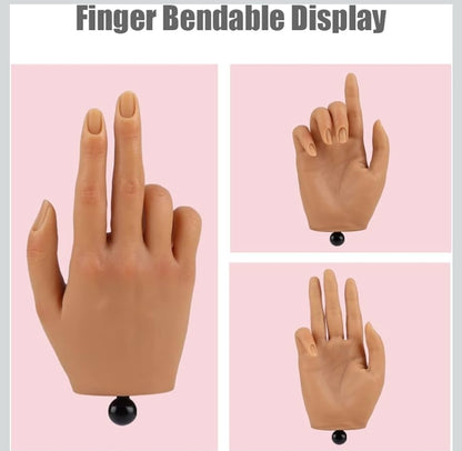 Practice Hands for Nail Art Bendable Flexible Silicone