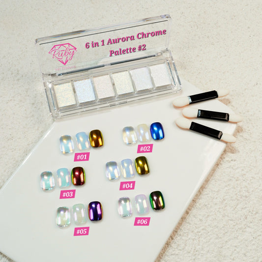 Ruby 6 in 1 Aurora Chrome Palette Unicorn Mermaid