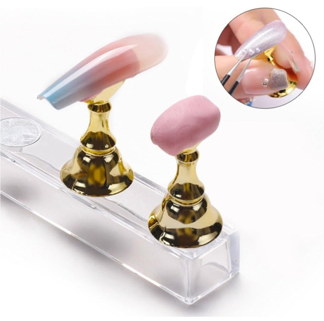 Magnetic Nail Palette Display with Heart Tip Stands Included for Press On Nails, Nail Art Practice Training