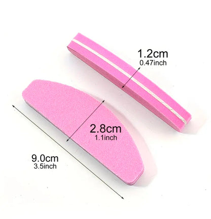 Mini Buffer Pink Square Heart Half Moon 2 Sided 100/180 Grit