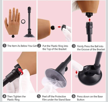 Practice Hands for Nail Art Bendable Flexible Silicone