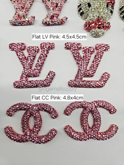 Listing 3 of 3: Junk Charms Large Charms for Phone Cases, Bags, Arts and Crafts BRAND LOGOS Desiner Luxury Double Sided Clay Beads with Holes