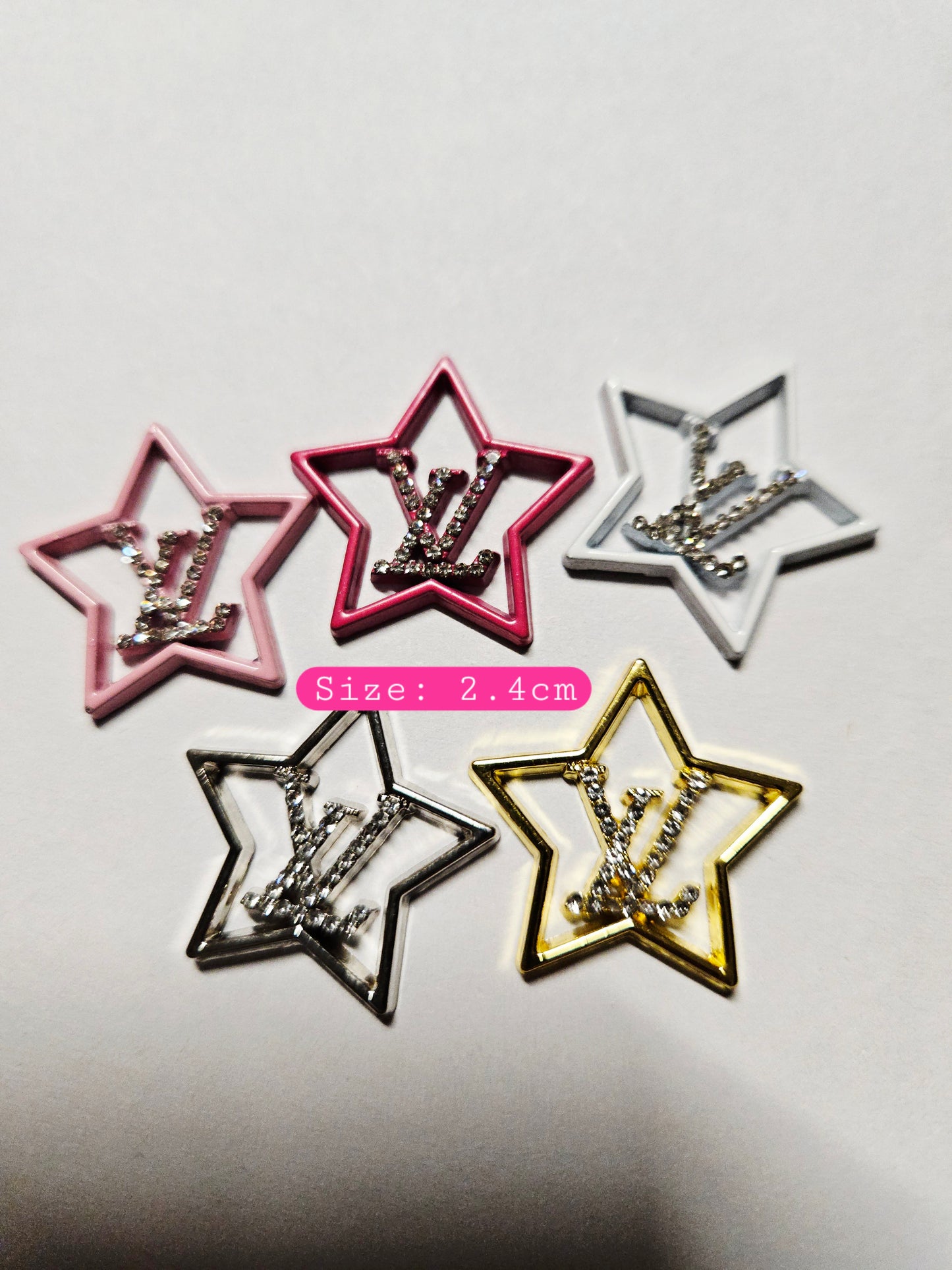 Listing 1 of 4: BRAND LOGOS Large Junk Charms Designer Luxury Charms for Nails, Phone Cases, Bags, Arts and Crafts