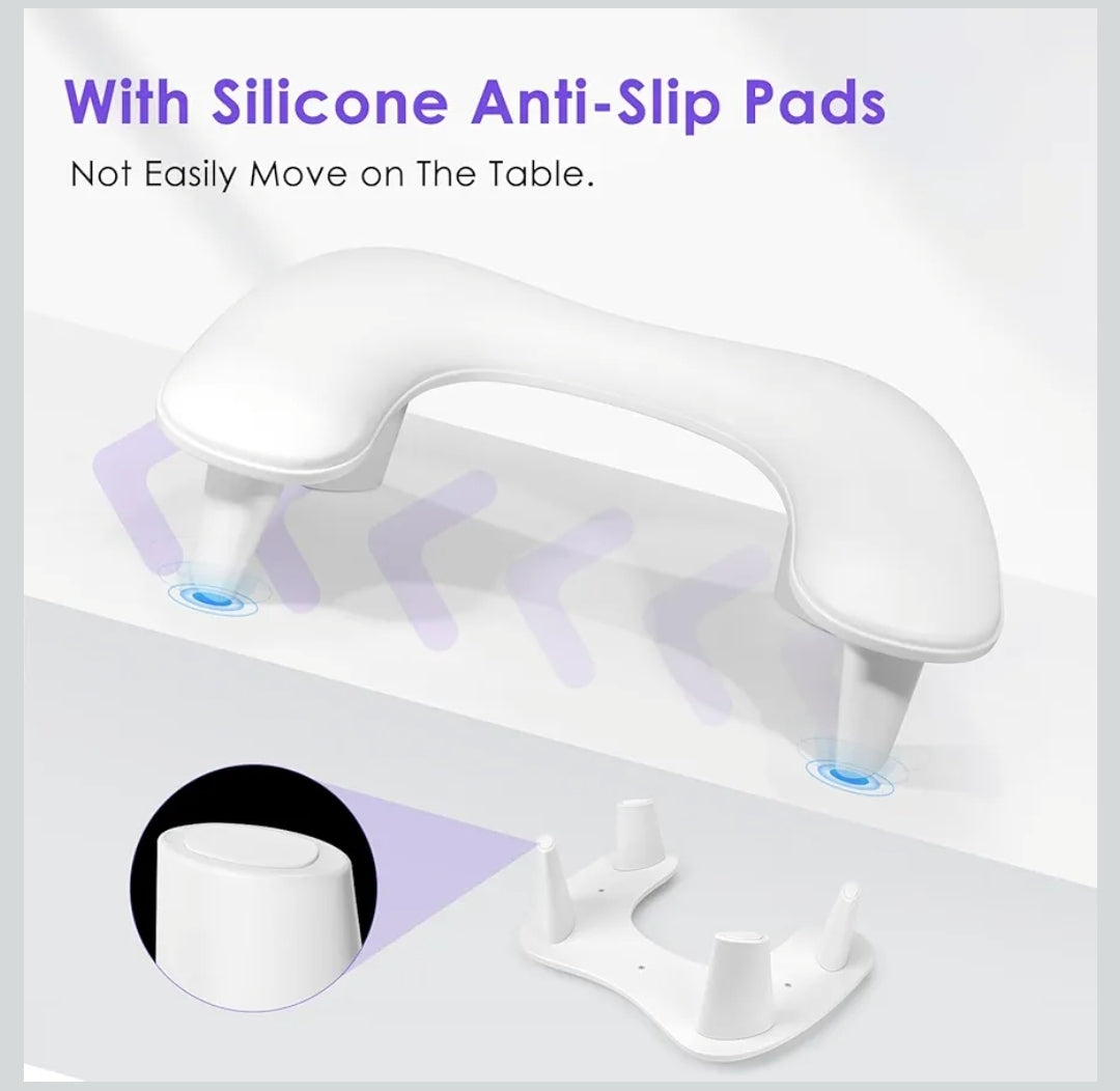 Luxury Nail Arm Rest With Legs and Anti-Slip and U-Shape Arm Rest
