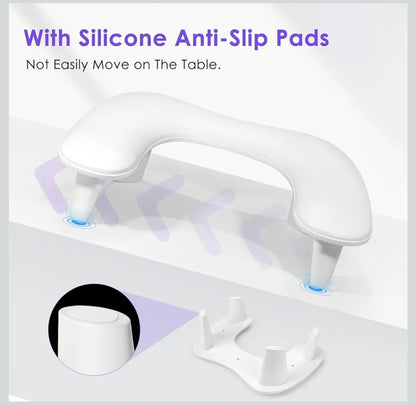 Luxury Nail Arm Rest With Legs and Anti-Slip and U-Shape Arm Rest