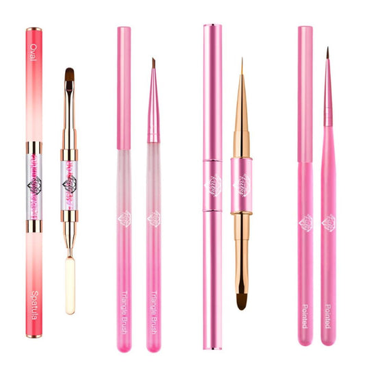 Ruby Premium Nail Art Brushes Builder Gel Brush Spatula Rubber Base Brush Polygel Brush Liner Brush