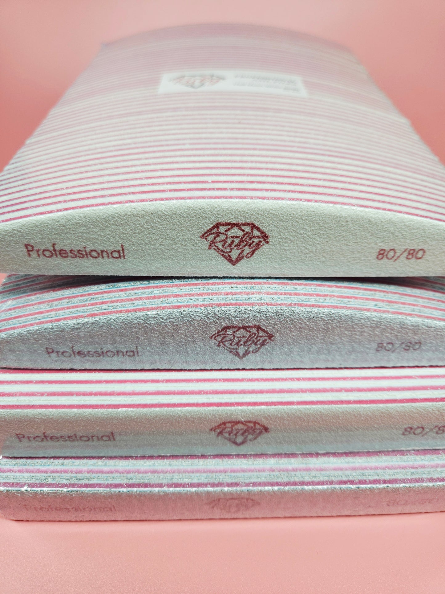 Ruby Nail Files Jumbo, Half Moon, Regular Shapes 50pcs per Pack