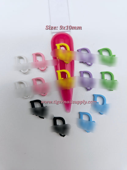 Colorful Logo Nail Charms