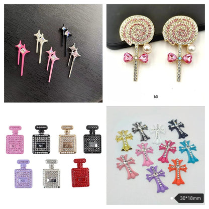 Junk Charms #10: OTHER Miscellaneous Designs Large and Small Charms for Phone Cases, Arts and Crafts, Purses