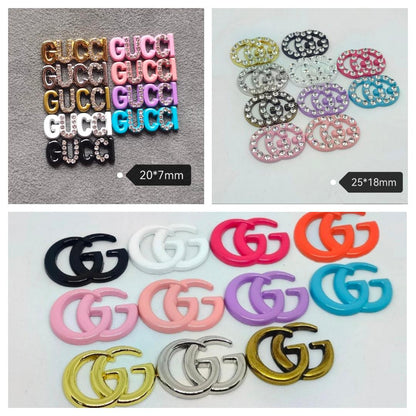 Junk Charms #5: GUCCI GG Logos Large Junk Charms Designer Luxury Charms for Nails, Phone Cases, Bags, Arts and Crafts