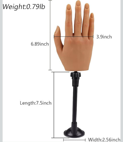 Practice Hands for Nail Art Bendable Flexible Silicone
