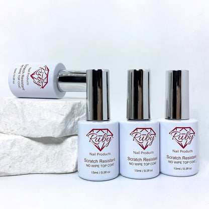Ruby Essential Gel Products White, Black, Top, Base 0.5oz