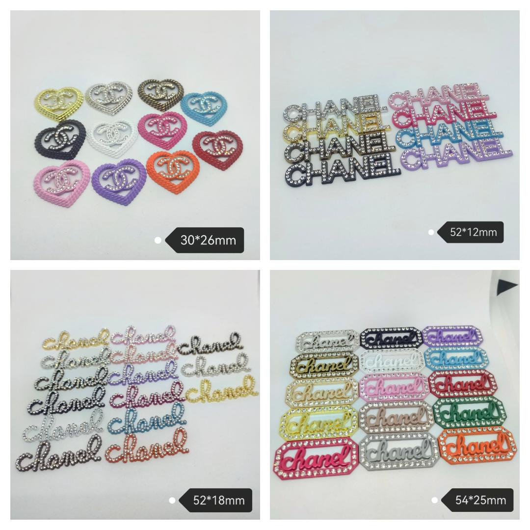 Junk Charms #1: CHANEL Brand Logos Large and Small Junk Charms Designer Luxury Charms for Nails, Phone Cases, Bags, Arts and Crafts