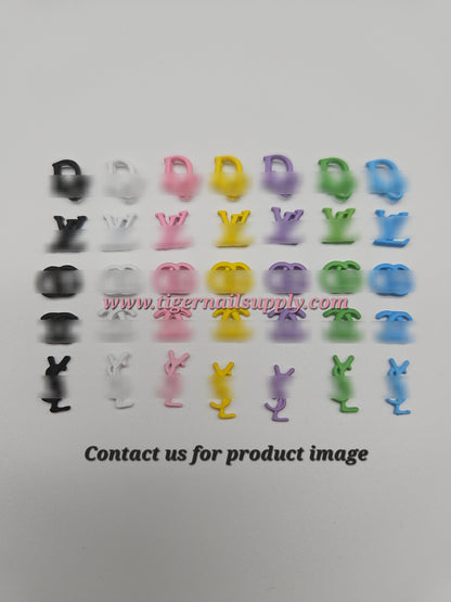 Colorful Logo Nail Charms